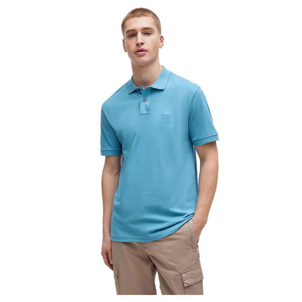 BOSS Mens Passenger Polo, Open Blue, S UK