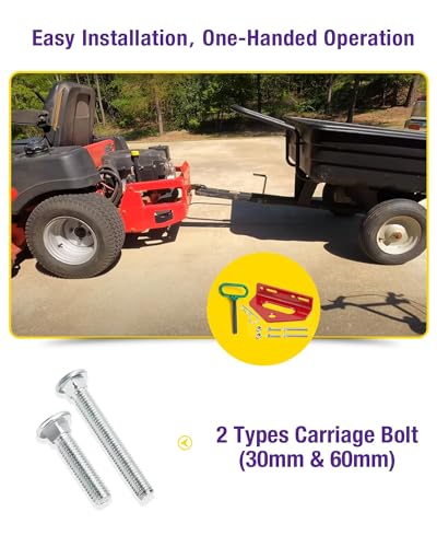 image for HOWBOW Zero Turn Mower Trailer Hitch Kit, 1/4