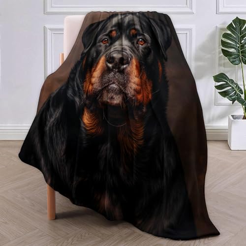 Couverture peluche Rottweiler grand format 203,2 cm confortable et douce - 3