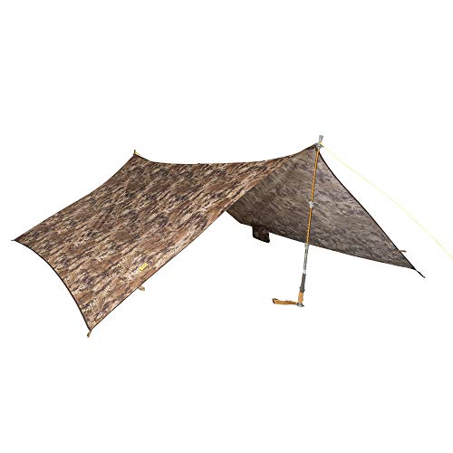 Slumberjack Satellite Tarp & Shelter, Kryptek Highlander - 10'x8.5' - Compact, Lightweight, Waterproof, Multi-Pitch Camping Tarp