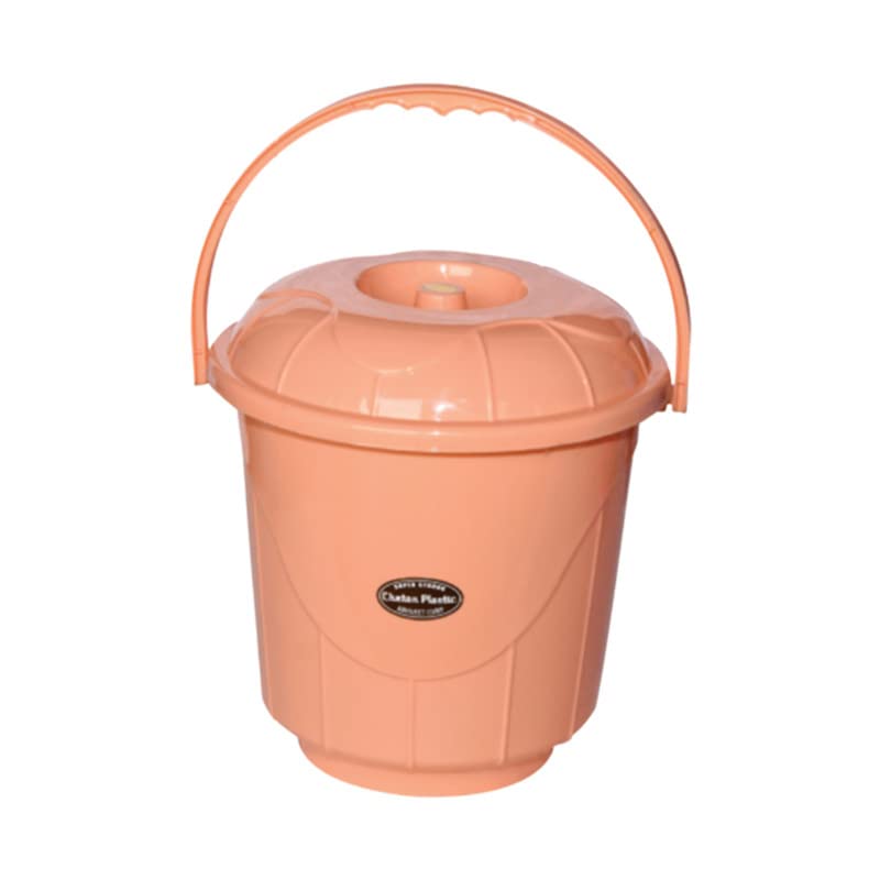 Sthavir Premium Virgin Plastic, Durable & Lightweight Strong Bucket with Lid and Handle for Storage, Bathroom Use - 5 Liters, Pack of 1, (Multicolor)-image-7