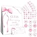 Pink Bow Baby Shower Decorations,Pink Bow Guess How Many Baby Shower,Decoration For Baby Shower with 30PCS Cards Birthday Party,Sticker,Party Favor and Decoration