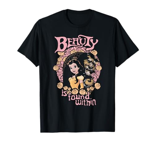 T-shirt Belle Disney La Belle et la Bête en coton col rond pour femme