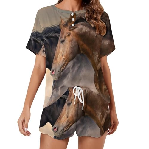 Ensemble de pyjama pour femme sleepwear fluide vêtement de nuit chic