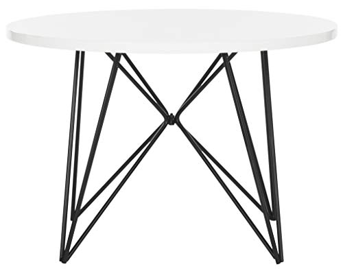 Safavieh Home Collection Vida Modern White Lacquer Round Hairpin Leg