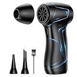 エアダスター 電動ブロワー 洗車【暴風級150m/s・380,000RPM・無段階風量調整・200分連続使用可能】X1小型軽量310g・コードレス 空気入れ USB-C充電（12000mAh）鍵盤/PC/カメラ掃除・水滴/落ち葉飛ばしに最適 ブラシレスモーター・長時間稼働 3種類ノズル付属 黒