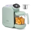 Chefhandy Baby Food Maker with Stainless Steel Steam Basket, One Step 5-in-1 Baby Food Processor Steamer Blender & Steam Cleaning, Auto Cooking, Puree & Baby Warmer with 6 Food Pouches, BPA-Free,Green