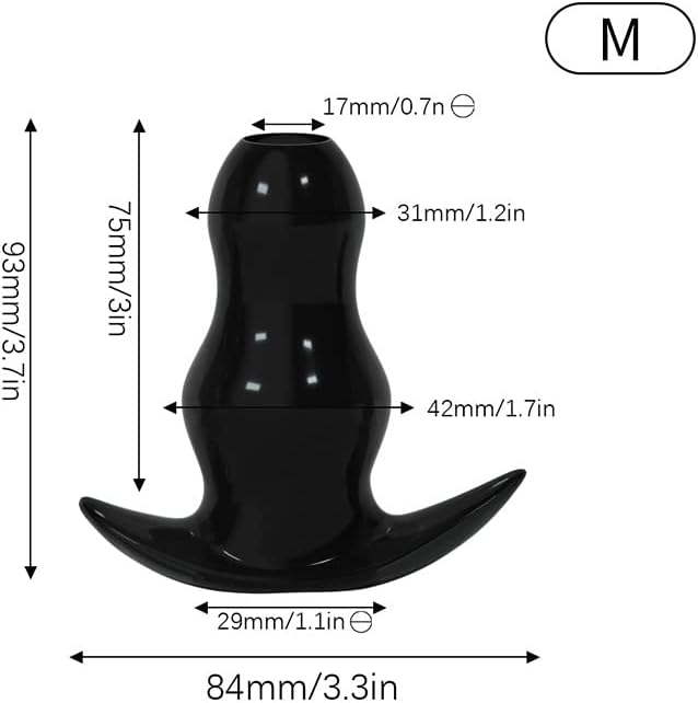 Miniatura 5 de Enchufe anal, 3 piezas de silicona tapón de anal dilatador anal para adultos, juguete sexual para hombres, mujeres y parejas, color negro