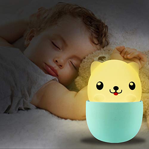 Preisvergleich Produktbild Nachtlicht Kind,LED Nachttischlampe Baby,Pomisty Schlafzimmer Baby Lichte Kinderzimmer Mini Tragbare Wiederaufladbare Nachttischlampe,Touch Lampe IP65 Wasserschutzgrad Dimmbares Weiß & Warm Licht