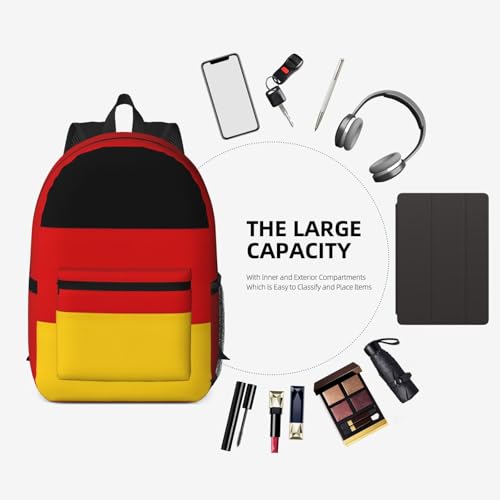 Sac à dos voyage drapeau allemagne noir multipoches 43cm - 7
