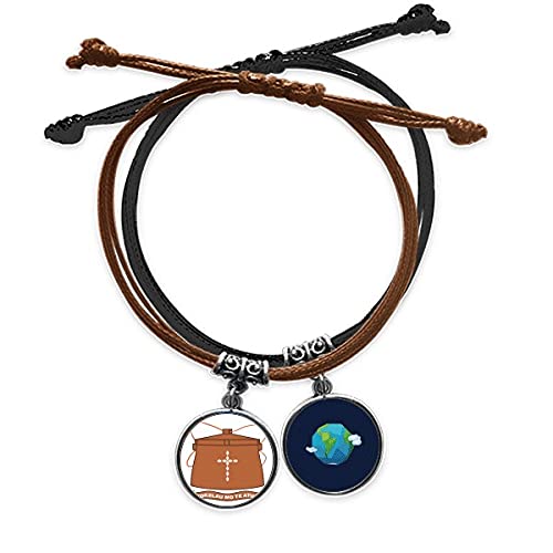 Pulsera Tokelau de cuero y cuerda para regalar a amantes de Oceanía