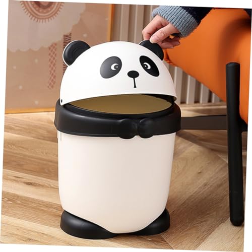 Caneca de basura rectangular pequeña con tapa miniatura 5