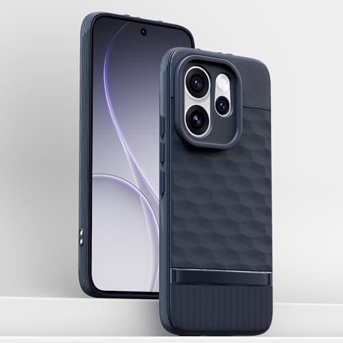 Image of Pikkme Back Cover for Oppo Reno 15 Pro Mini 5G Camera Protection 3D Hexa Cube Design Silicone Protective Bumper Case (Blue)