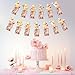 One Lucky Duck Photo Banner Pink Duck 1st Birthday Banner Cute Farm Animal Newborn to 12 Months Monthly Photo Banner for Girls First Birthday Party Supplies