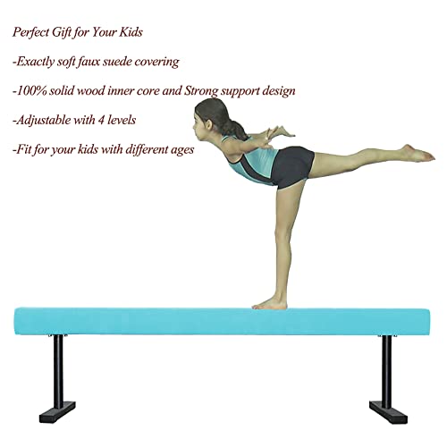 BYBAG Balance Beam Gymnastics Equipment for Kids,8FT Balance Training for Home Floor Sport Equipment. (MINT)