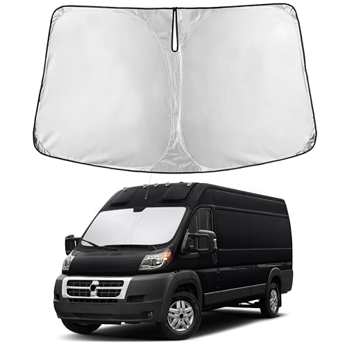 Image of EcoNour Windshield Sunshade Compatible for Dodge RAM Promaster 2014-2024 2025 2026, Sun Visor for Front Windshield & Window Sun Shade Cover, UV Heat Blocker & Protector, Car Accessories