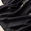 Women's Solid Embroidery Loose Thin National T Shirt Top (Navy, XL) #4