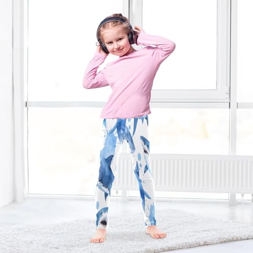 Toddler Girls Leggings Printed Yoga Pants Leggings Shark Blue Color for Kids4
