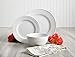 Gibson Home - 102274.12RM Gibson Home 12 Piece Plaza Cafe Round Dinnerware Set with Embossed Stoneware, White -