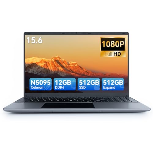 Geviar 15.6'' Laptop Computer, 12GB RAM 512GB ROM,...