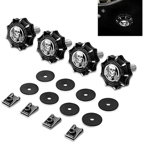 GUAIMI Saddlebag Locks Saddle Bags Theft Deterrent Mounting Screw Bolt Hardware for Harley Touring Road King Street Glide Electra Glide Road Glide 1993-2021 -Black Cover