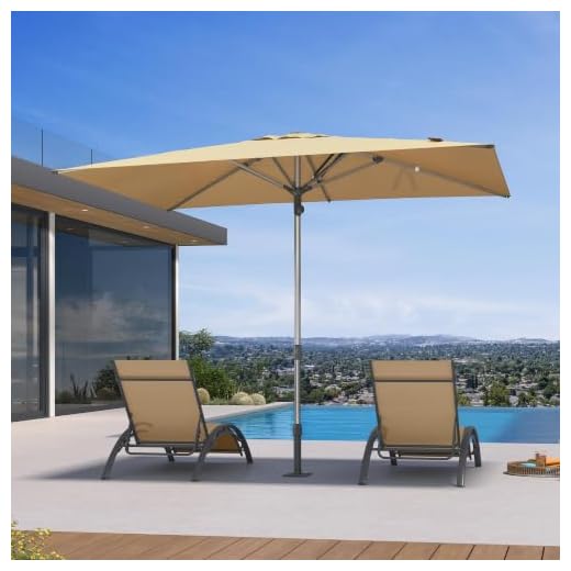 Commercial Rectangle Patio Market Umbrella
