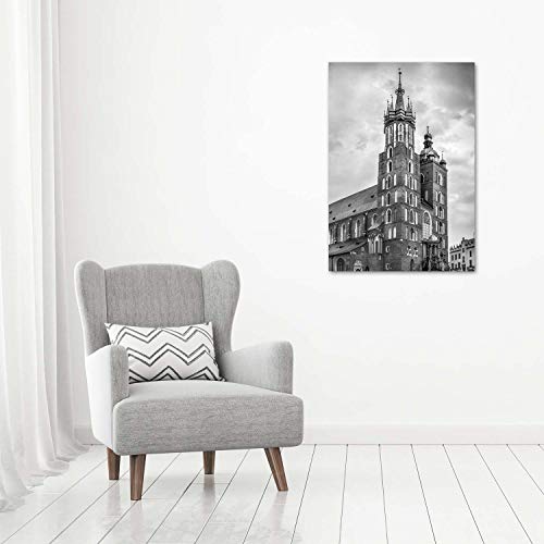 Tableau photo panoramique noir et blanc Cracovie architecture 70x100 cm - 4
