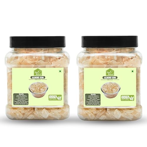 Image of Yaa Natural Almond Gum 800gm | Gond Katira | Badam Pisin | Badam Gum Body Cooling 100% Natural Quality Organic Gum (400g(Pack of 2)