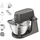 Kenwood Multi Tasker Mixeur multifonctionnel avec mixeur et robot culinaire, robot de cuisine, pâte 1,7 kg pour pain et pizza, dosseret gris (KHC30.050GY)