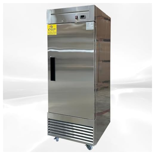 Commercial Freezer 1-Door Solid Upright Reach in Stainless Steel NSF 29" Width, Capacity 23 Cuft, Bottom Mounted Restaurant Quality Kitchen Cold -8°F