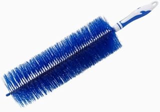 Plastic Fan Cleaner Brush,Microfiber Head Dusting Brush, Reusable Dust Remover for Air Conditioning Shutters,Curtains, Cars (Blue)