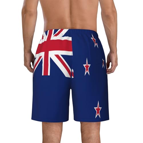 New Zealand Flag Men Beach Pants â€“ Swim Trunks for Men,Quick-Dry and Comfortable, Suitable for Beach, Surf, and Everyday Wear Black4