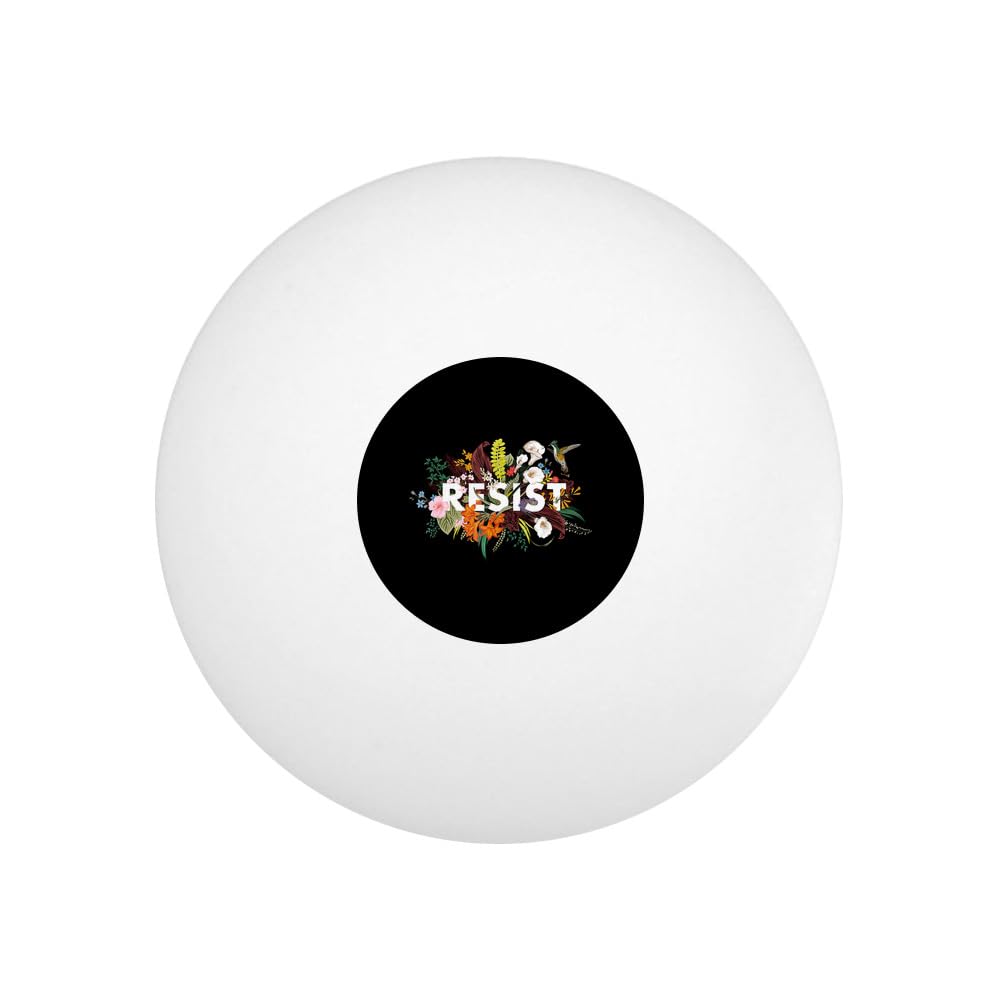 GRAPHICS & MORE Feminist Resist Flowers Novelty Table Tennis Ping Pong Ball 12 Pack with Storage Bag