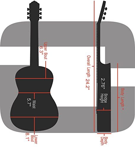 Crossrock, 0-String Concert Ukulele, Super lightweight ABS Molded Hard Case in Blue, (CRA860CUBL) by Crossrock - Image 5