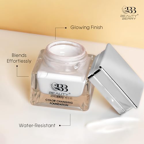 Image of Beauty Berry Color Changing Foundation - 30g | Flawless Color Changing with Satin Finish, Makeup Base Moisturizing, Long Lasting Waterproof Foundation for Women