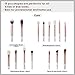 Jessup Eye Makeup Brush Set Professional 15pcs White/Rose Gold Premium Natural-synthetic Eye Shadow Blending Concealer Eye & Brow Liner Brushes, T217