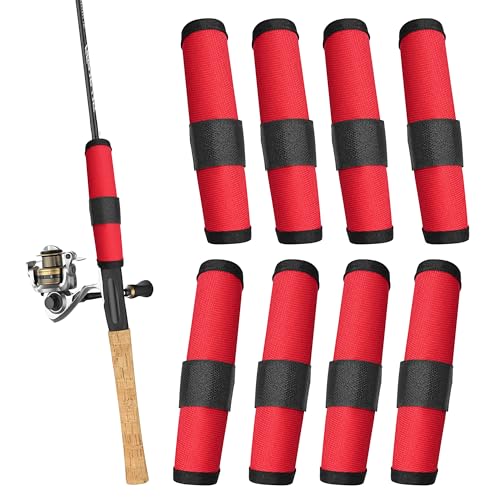 LERQDER 8pcs Fishing Lure Covers，Lure Wraps for Fishing Hook Bait Cover, Keep Fishing Safe,Fishing Hook Covers are Open and Close Easily