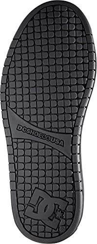 DC Men's Court Graffik Casual Low Top Skate Shoe Sneaker, Black/RED, 18