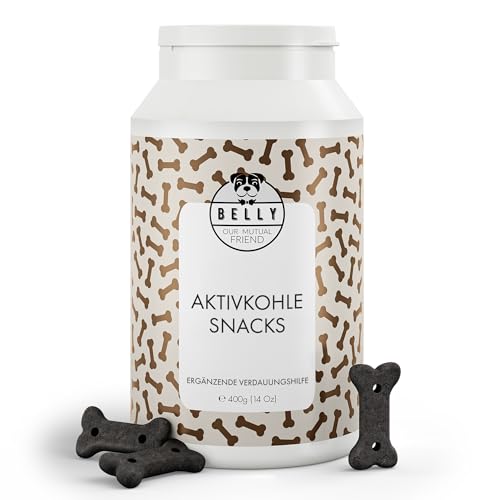 Belly® Natürliche Kohletabletten Hund - Aktivkohle Tabletten, Zum Aufbau von Darmbakterien & Darmflora - mit Antioxidantien, Vitaminen und Mineralien, vegan (400g)
