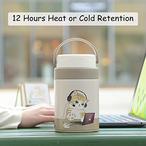 Funkrin 22Oz Thermos For Hot Food, Stainless Steel Lunch Box For Kids Adults, Insulated Food Jar With Folding Spoon, Vacuum Leak Proof Soup Container For Hot & Cold Food #TOP3