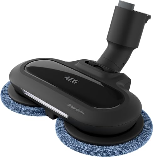 AEG HYGIENIC 8000 AP81B25WET Akku Staubsauger mit Wischfunktion/Automatik / 5-Stufen Filtration/Digitale Anzeige/Multi-Bodendüse & Mop-Düse / 3 Stufen/Akku wechselbar/Zubehör / 400ml / blau