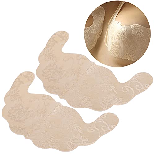 Soutien Gorge Adhesif Invisible, Coussinets De Soutien-Gorge Collants Soutiens-Gorge sans Dossier Invisible Bra Cache-tétons pour Femmes(B-Kaki, B) Cover