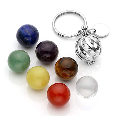 CrystalTears - Llavero de mujer con colgante que se abre de Chakra,...