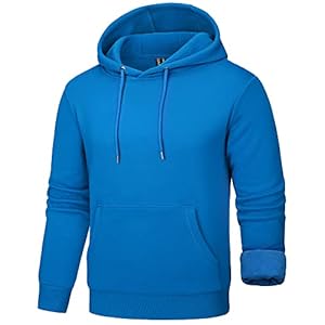 TACVASEN Men’s Pullover Fleece Hoodie Cotton Casual Lightweight Sports Sweatshirt With Kangaroo Pocket