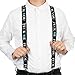 Buckle-Down Suspenders, Fuck You Fuck Me Black White Blue, 1.5 Inch Wide