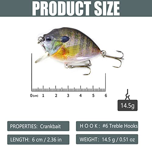 Fishing Lures Crankbaits Set, Jazalic 5 Pcs Swimbaits Deep Diving Lures Hard Lures Topwater Lures For Freshwater Saltwater Bass Trout Walleye Redfish Salmon #TOP4