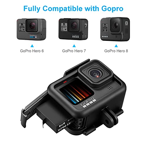 Fooao Flip Reader Box With 3 Pack Batteries And Fast Charger For Gopro Hero 8 Hero 7 Hero 6, Usb And Usb-C Fast Charger With High Speed Micro Sd Card Reader And Battery Power Read Function #TOP1