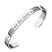 YOYONY Classic Sterling Silver She Believed she Could so she did Inspired Hand Stamped Expandable Cuff Bracelet