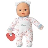 Chicco Spielzeug Mein erstes Puppen, mit weichem Herz, Beißring für das Zahnen, weich und leicht, waschbar in der Waschmaschine, Herzmuster, ab 0 Monaten+, Rosa