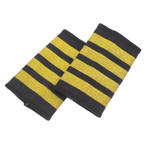 Abaodam Charreteras de Piloto Profesionales para Uniforme, 1 Par de Insignias de Poliéster Diseño Único y Fácil de Limpiar, Ideales para Aerolíneas y Escuelas de Conducción